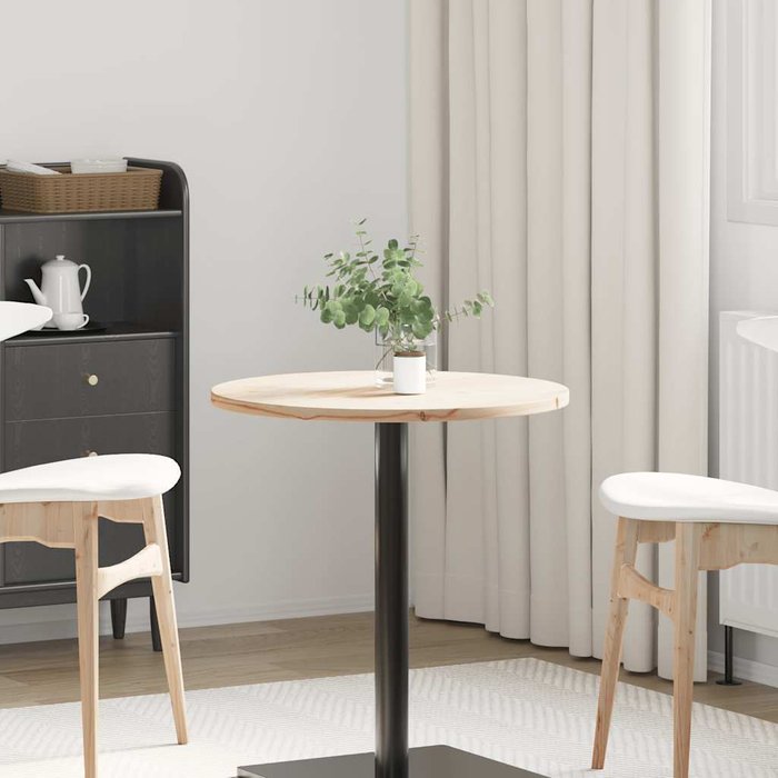 Tablero de mesa de 60 x 2,5 cm, madera maciza de pino.