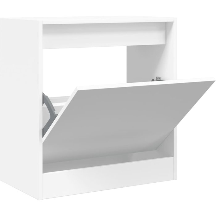 Zapatero de madera de ingeniería blanco 60x34x63,5 cm