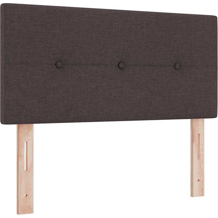 Cabecero led tapizado en marrón oscuro de de 100 cm de tela