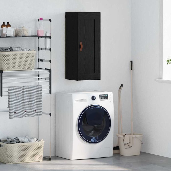 Maison exclusive - armario de pared roble negro 34,5 x 34 x 90 cm