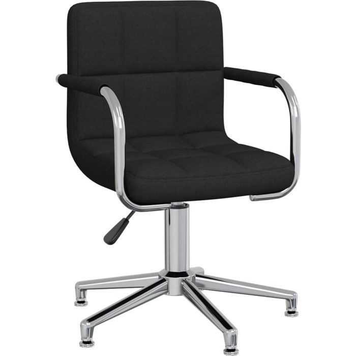 Silla de comedor giratoria tela negro vidaxl