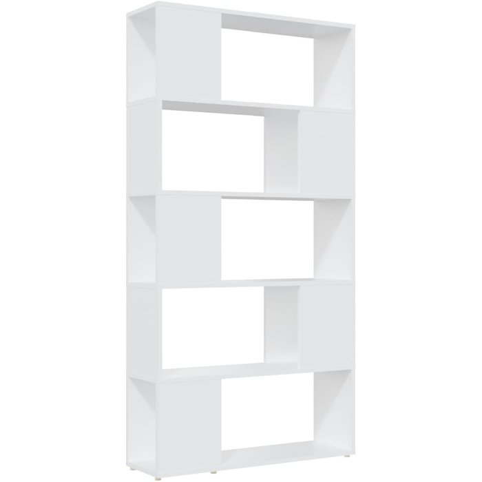 Librería separador madera contrachapada blanco 80x24x155 cm – comfortxl
