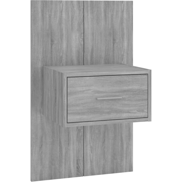 Mesita de noche de pared gris sonoma - comfortxl