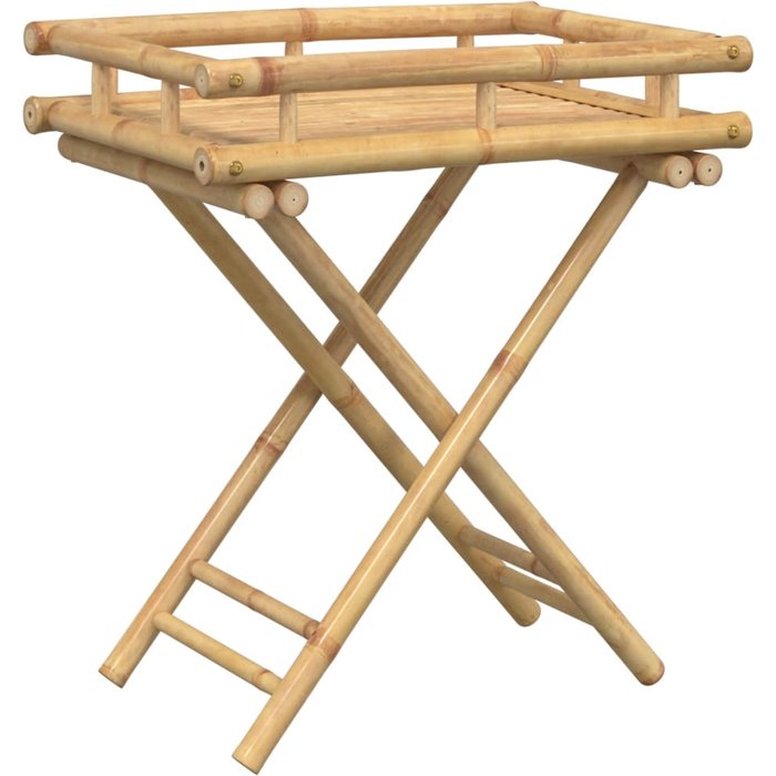 Mesa bandeja plegable bambú 60x40x68 cm - comfortxl