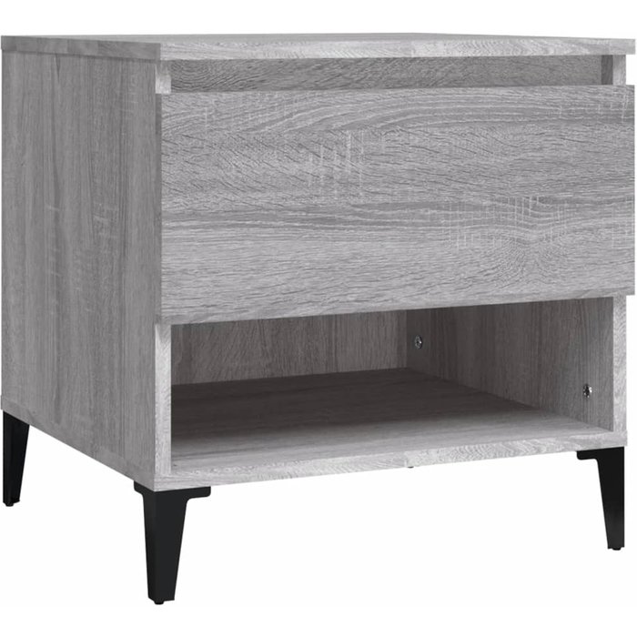 Mesa auxiliar de madera contrachapada gris sonoma 50x46x50 cm - comfortxl