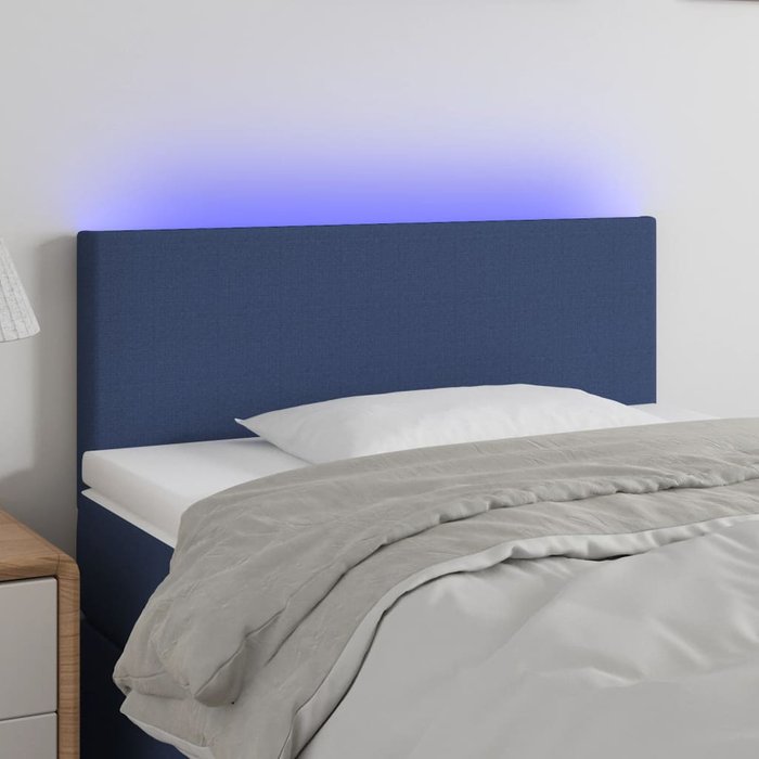 Maison exclusive - cabecero con led de tela azul 80x5x78/88 cm