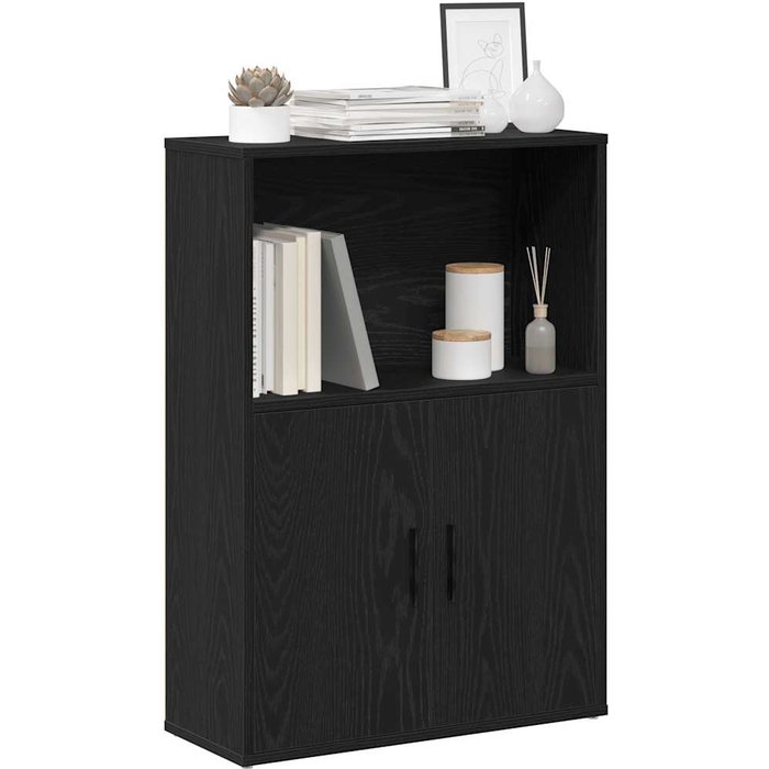 Librería de roble negro, 60x24x85 cm, madera de ingeniería. - pangivo