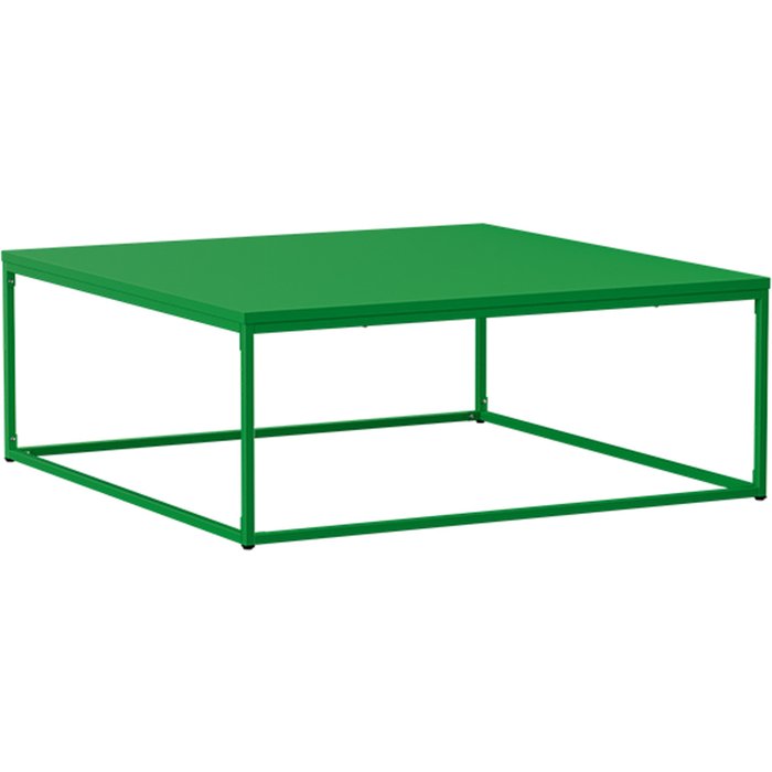 Mesa de centro cuadrada moderna l90 cm verde