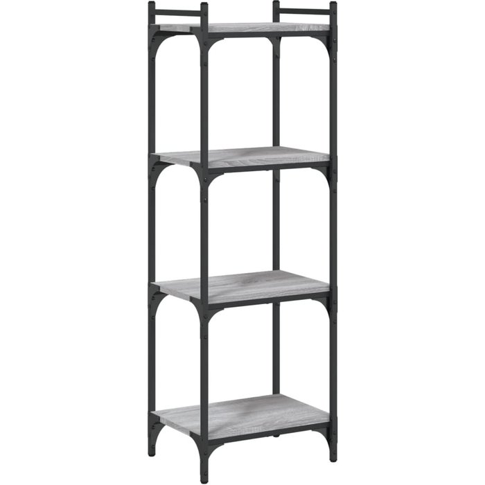 Librería 4 estantes madera ingeniería gris sonoma 40x30x120 cm – comfortxl