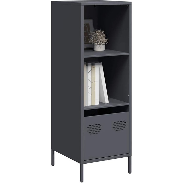 Maison exclusive - aparador acero gris antracita 35x39x103,5 cm