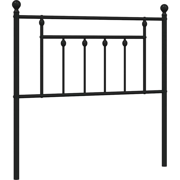 Cabecero cama - mueble cabecero de repuesto de metal negro 90 cm