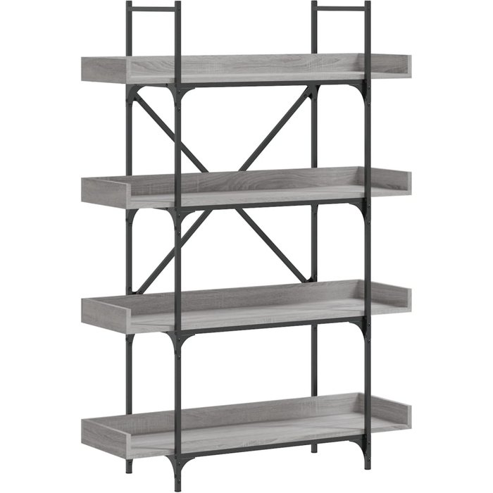 Librería de 4 estantes madera gris sonoma 100x33x145,5 cm – comfortxl