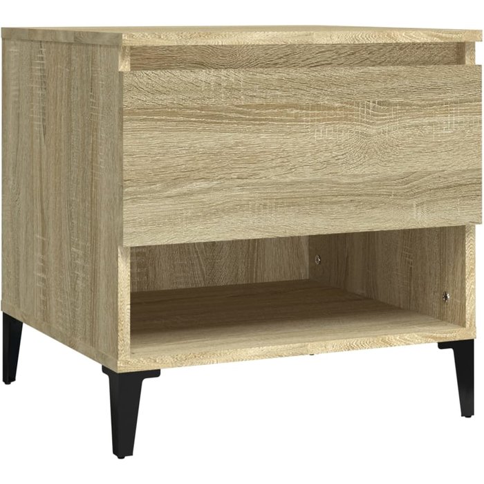 Mesa auxiliar madera contrachapada roble sonoma 50x46x50 cm - comfortxl