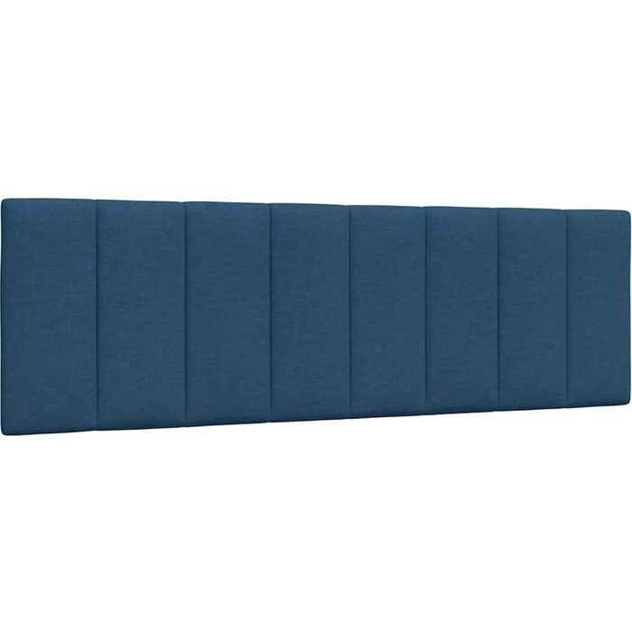 Cabecero de cama acolchado tela azul 160 cm