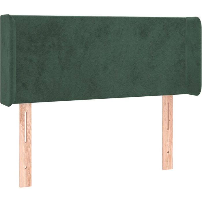 Cabecero de terciopelo verde oscuro 93x16x78/88 cm - comfortxl