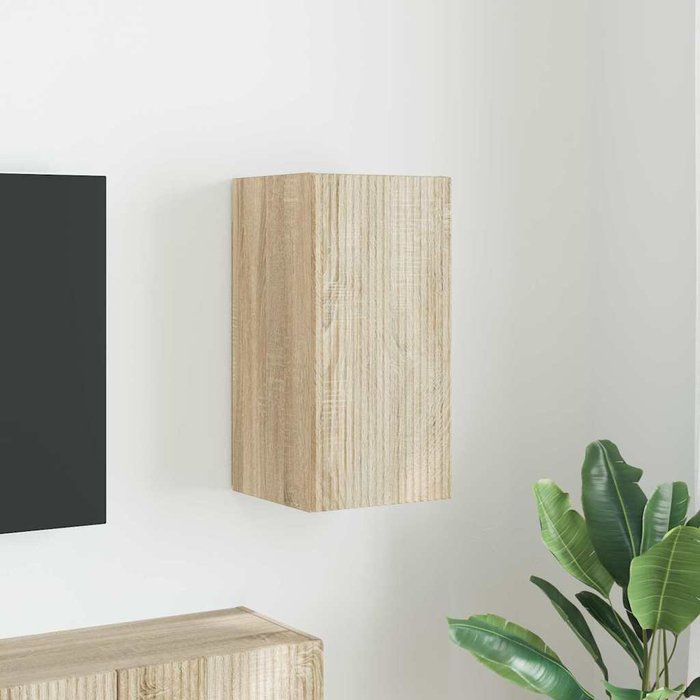 Mueble de tv de pared sonoma, 30 x 31 x 60 cm, madera de ingeniería