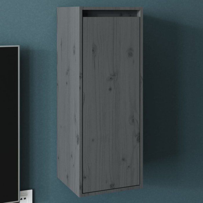 Maison exclusive - armario de pared de madera maciza de pino gris 30x30x80 cm