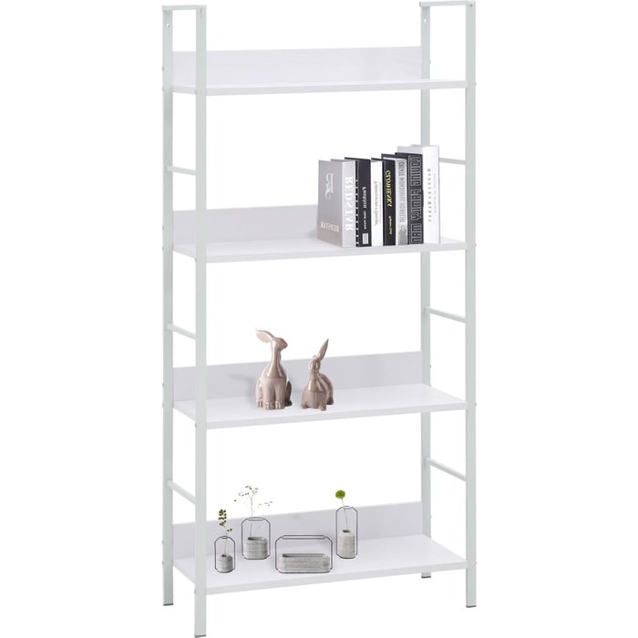 Estantería 4 niveles madera ingeniería blanco 60x27,6x124,5 cm – comfortxl