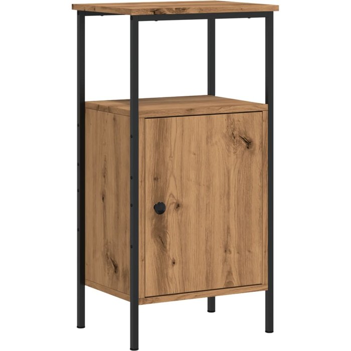 Mesita de noche madera de ingeniería roble artisan 41x31x80 cm - comfortxl