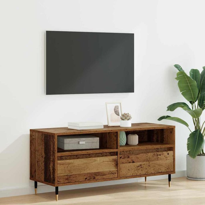 Gabinete de tv con cajón madera vieja 100 x 34,5 x 44,5 cm