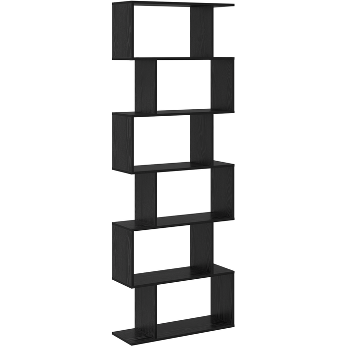 Gabinete para libros roble negro 70x24x193.5 cm madera ingenierizada cfw56597