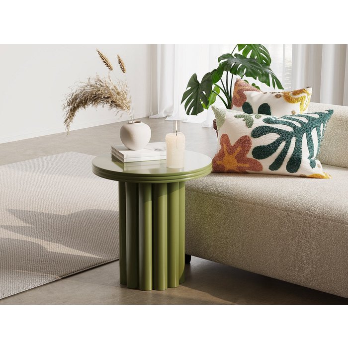 Mesa auxiliar de metal - caqui - balia