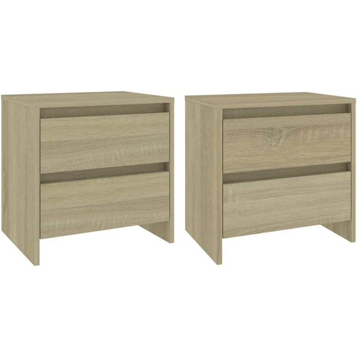 Mesitas de noche 2 uds madera ingeniería roble sonoma - comfortxl