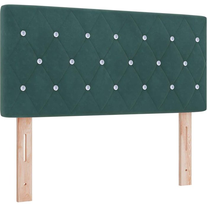 Cabecero cama - mueble cabecero led con tiras led verde oscuro 100 cm terciopelo