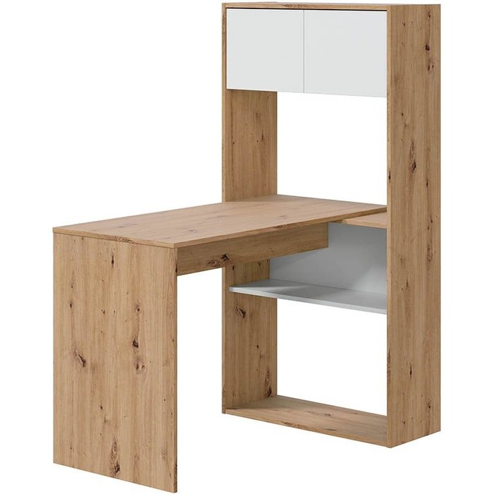 Mesa de escritorio zeus- roble nodi y blanco artik