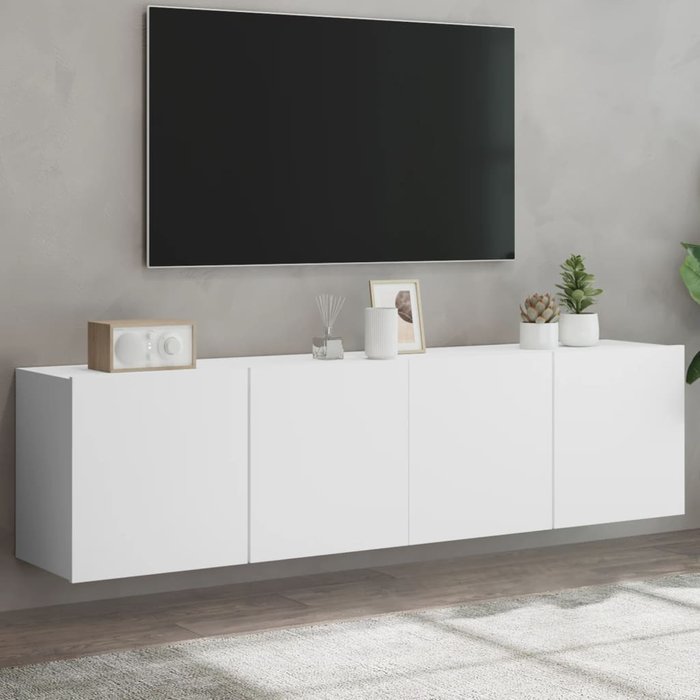 Muebles para tv de pared 2 unidades blanco 80x30x41 cm vidaxl
