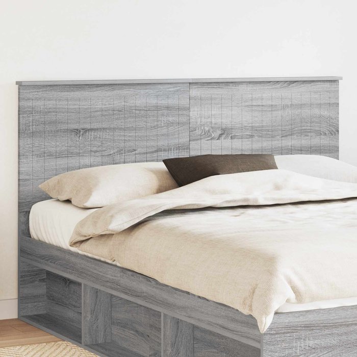 Maison exclusive - cabecero con cabecera gris sonoma 160 cm madera contrachapada