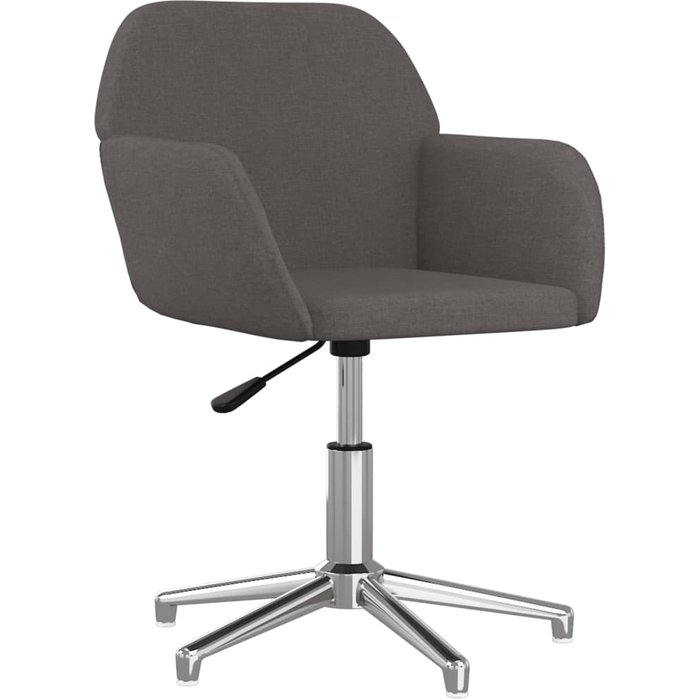 Silla giratoria de oficina/estudio tela gris oscuro 02_0024121