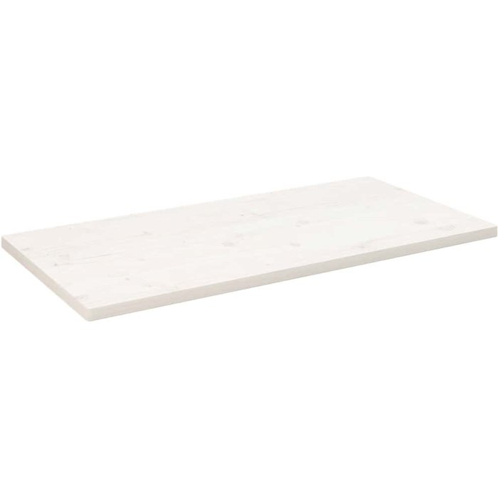 Tablero blanco de 110x55x2,5 cm, madera maciza de pino.
