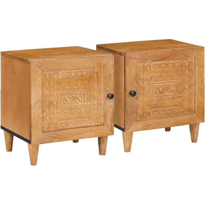 Vidaxl mesa de noche 2 pcs marrón claro 40 x 33 x 46 cm