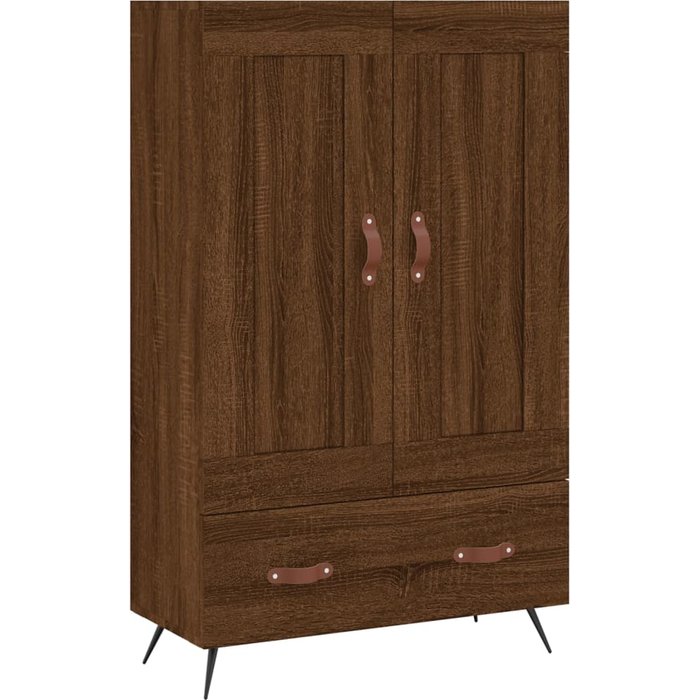 Aparador alto madera de ingeniería roble marrón 69,5x31x115 cm - comfortxl