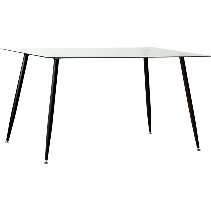 Mesa fija de cristal transparente 140x75 cm