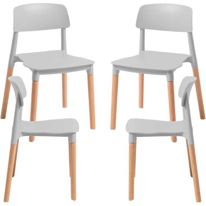 Regalos miguel - packs sillas comedor - pack 4 sillas estin - gris claro