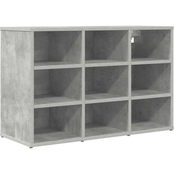 Zapatero gris hormigón 77.5 x 30 x 51 cm madera contrachapada - comfortxl