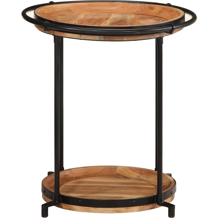 Mesa auxiliar madera maciza de acacia ?55x60 cm - comfortxl