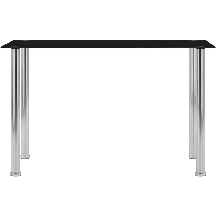 Mesa de comedor | mesa de cocina de vidrio templado negro 120x60x75 cm cfw574548