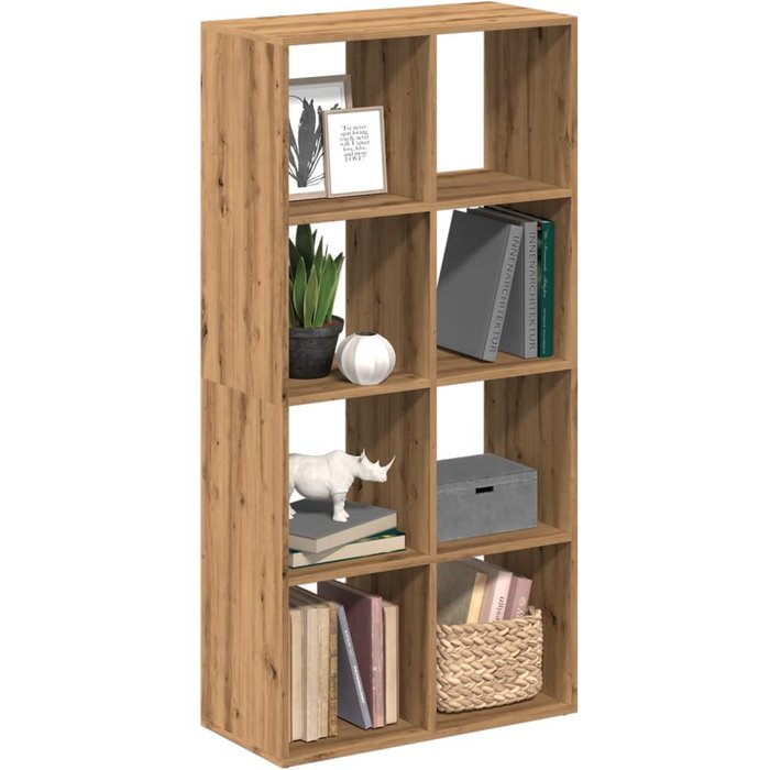 Estante separador de ambientes roble artesanal 69,5x29x137,5 cm.