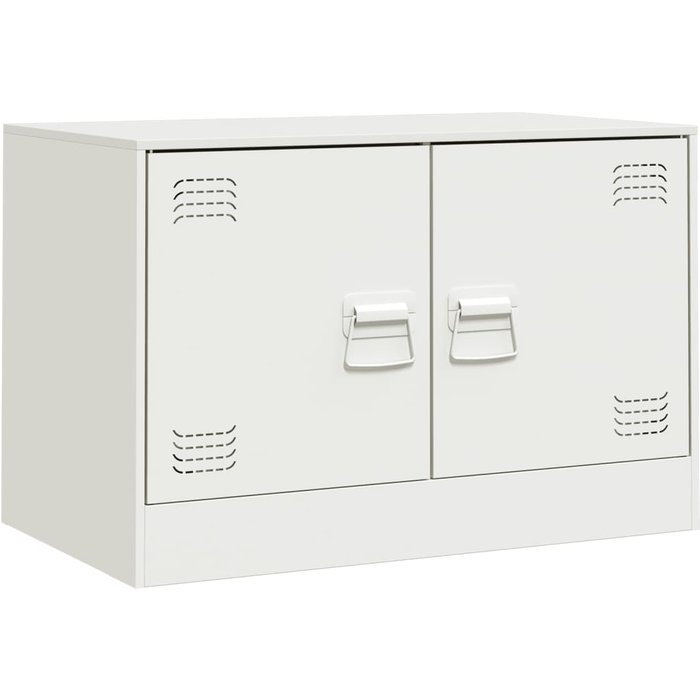 Mueble para tv | mueble de salón de acero blanco 67x39x44 cm cfw55182