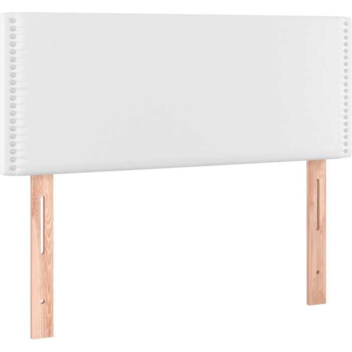 Cabecero de cuero sintético blanco 100x5x78/88 cm - comfortxl