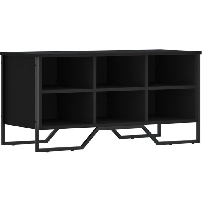Mueble zapatero madera de ingeniería negro 90x38x45,5 cm - comfortxl