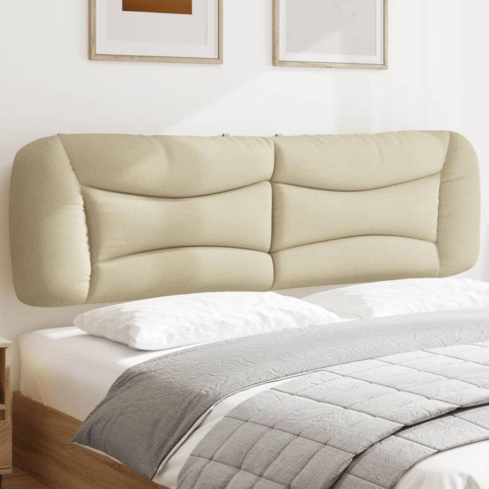 Cabecero de cama acolchado hvar tela crema 180 cm