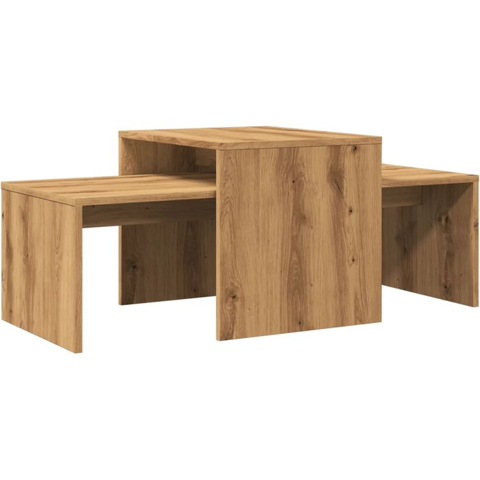 Mesa de centro madera de ingeniería roble artisan 100x48x40 cm - comfortxl