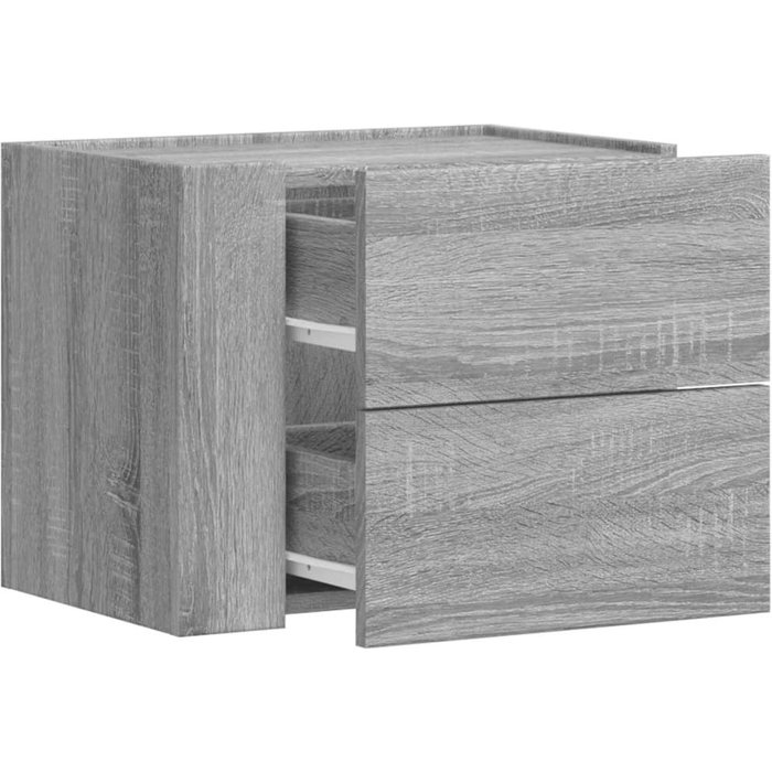 Mesita de noche de pared color gris sonoma 45x30x35 cm - comfortxl