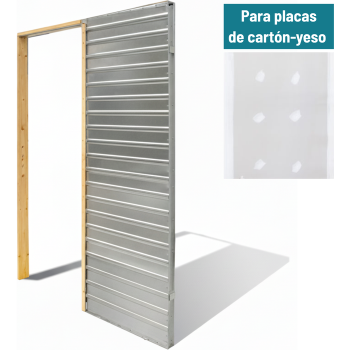 Casoneto puerta corredera para tabique de placa yeso de 9 cm - 60x210 cm