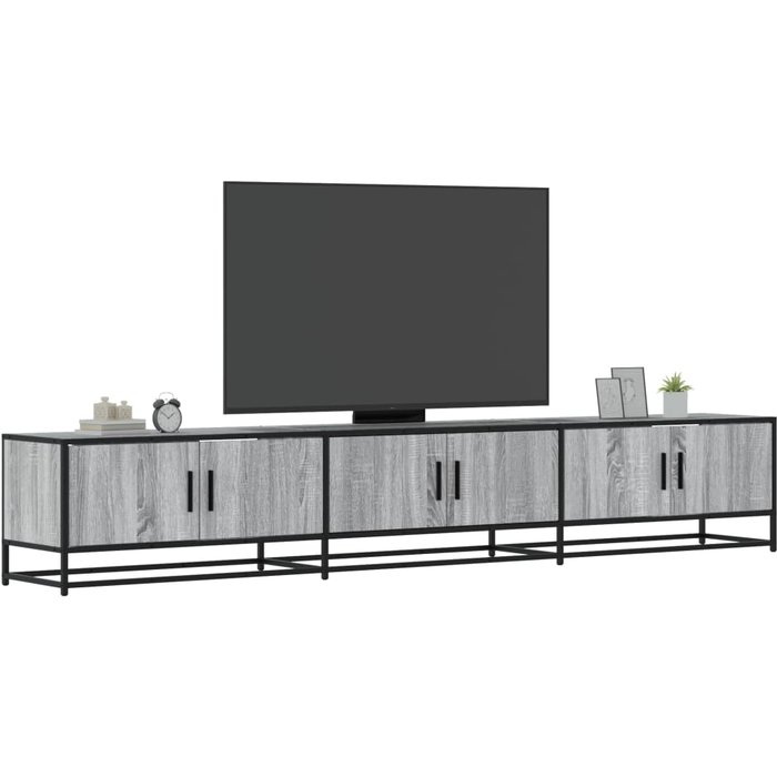 Mueble para tv madera de ingeniería gris sonoma 240x35x41 cm vidaxl