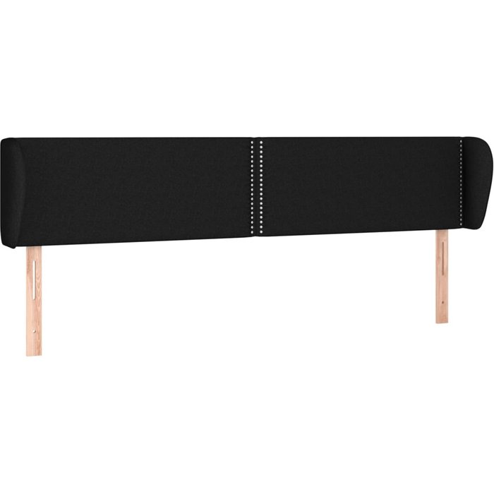 Cabecero cama - mueble cabecero de tela negro 203x23x78/88 cm